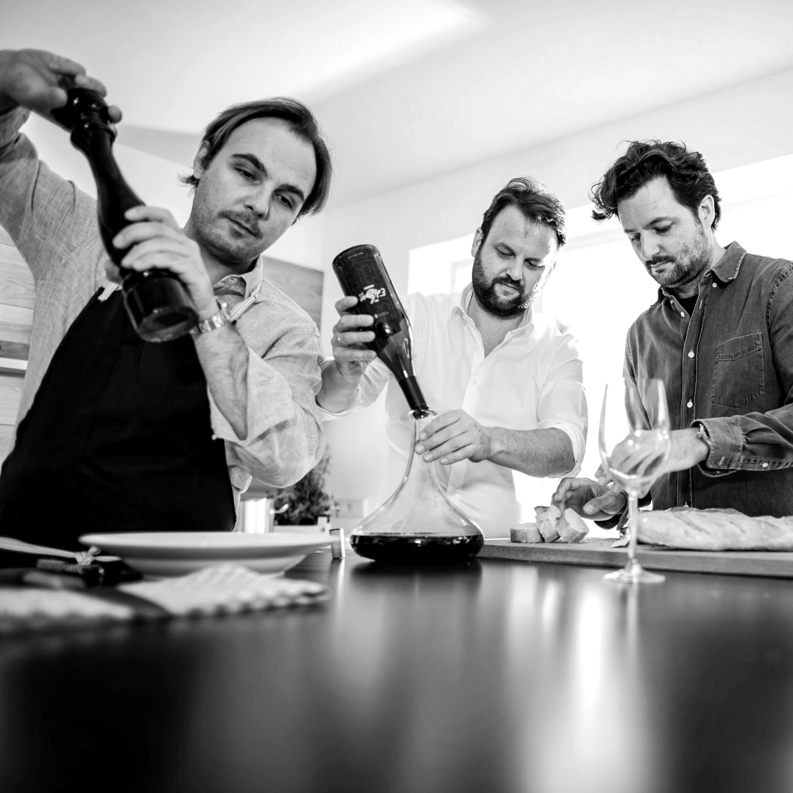 Die drei Gründer von 3Foodies beim Kochen