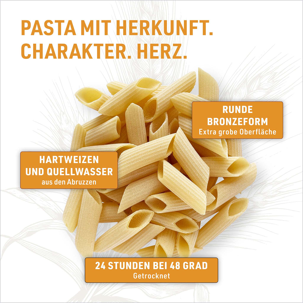 Penne in der Nahaufnahme