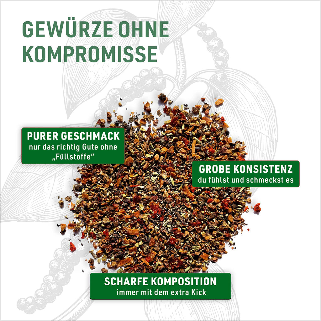 Grobe Gewürzmischung in der Nahaufnahme